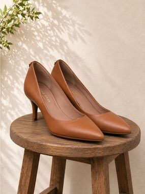 COLE HAAN | Go-To Park Pump 65mm | Caramel Leather | Size 7.5
